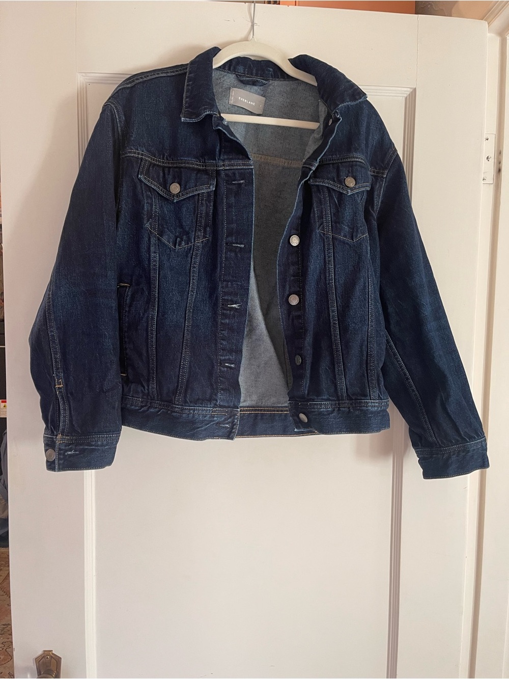 Everlane Denim Jacket - Dark Blue Women's Jean Jacket
